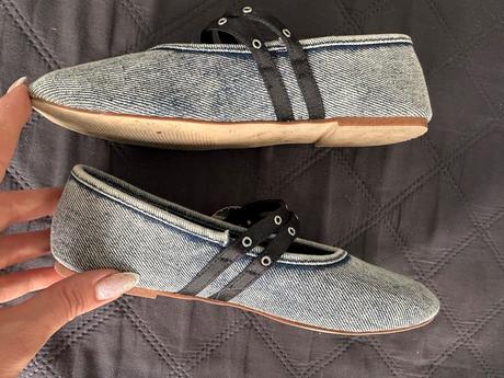 Džínsové balerínky, zara,34