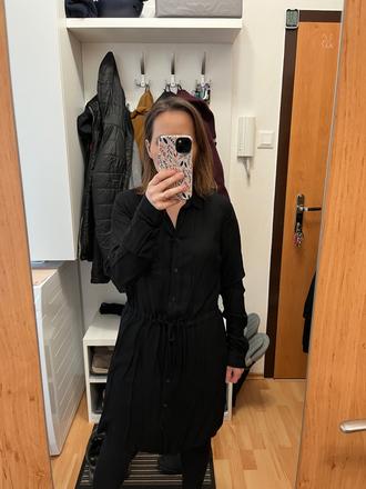 Košeľové viskózové šaty, h&m,m