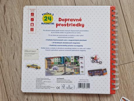 Dopravne prostriedky, kniha s magnetkami, 