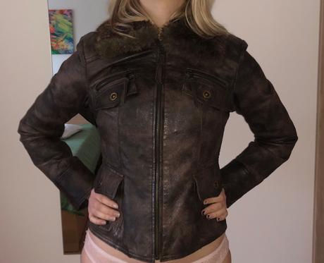 Jesenná bundička kožená, 36