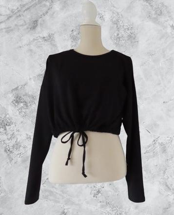 Čierny croptop fischerfield, veľ.l, l