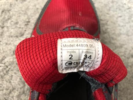 Turistická obuv, 34