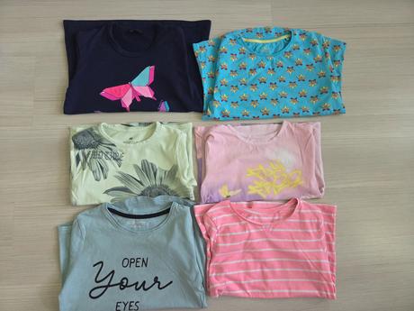 6 x tričko, h&m,134