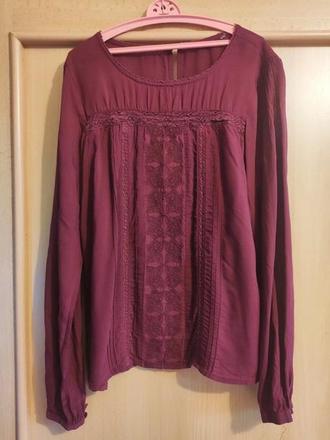 Blúzka s čipkou c&a - dlhý rukáv, c&a,xs