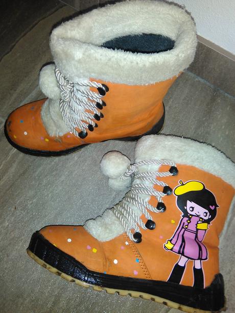 Zimne cizmy s kozusinkou, 35