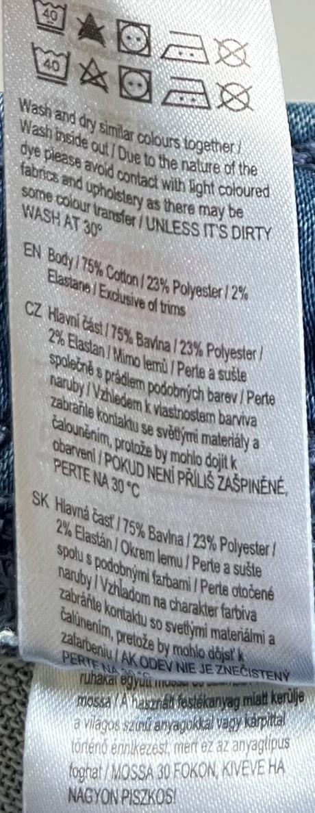 Džínsové strečové kraťasy, f&f,152