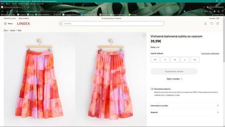 Maxi sukňa zn. lindex - s/m, lindex,36 / 38 / m / s