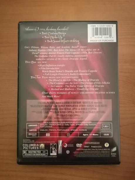 Dvd dracula od f. f. coppolla, 