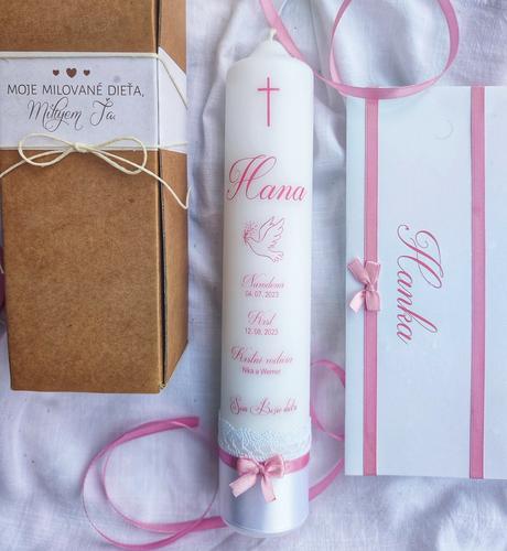 Krstná sviečka s krabičku,
