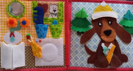 Quiet book zvieratká v zime,