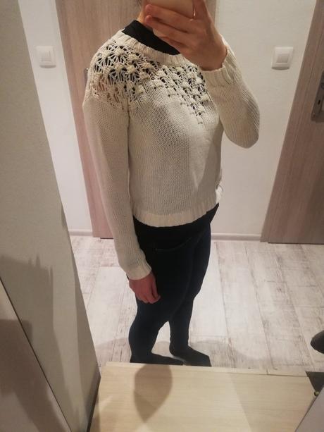 Biely kratší sveter f&f, f&f,m