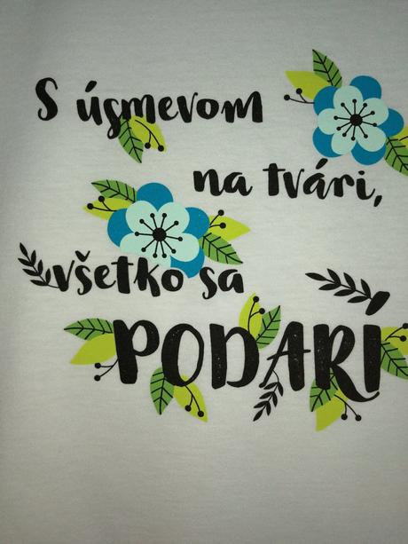 Bavlnené tričko s veselým nápisom, m