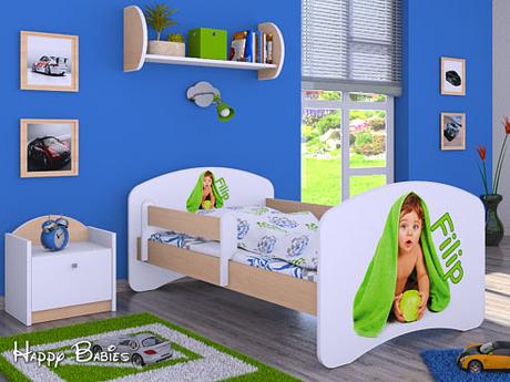 Detská posteľ 140x70cm farebné boky+matrac, šírka (cm): 70,dĺžka (cm): 140