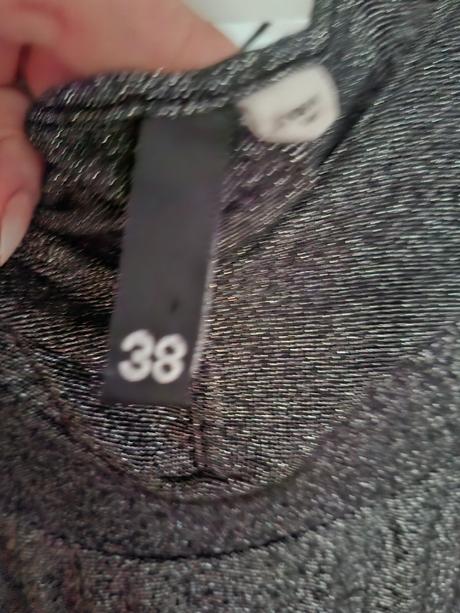 Šaty čierno strieborné, h&m,38