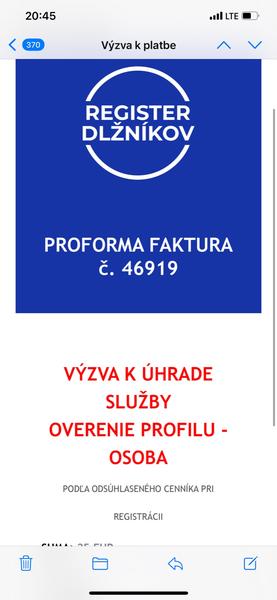 Register dlžníkov - podvod