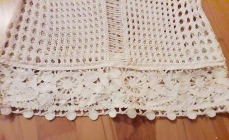 Krasny hackovany nenoseny top, h&m,xs