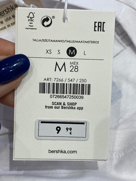 Dámske biele tričko s nápisom bershka (28), bershka,m