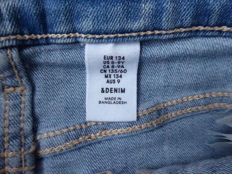 Rifľová sukňa h&m, h&m,134