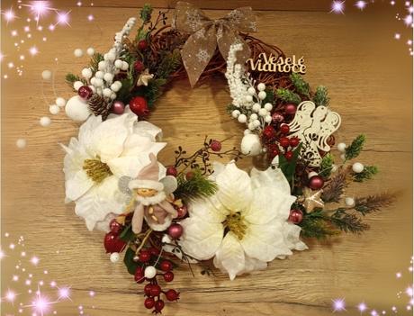 Vianočný veniec - ručná práca, 