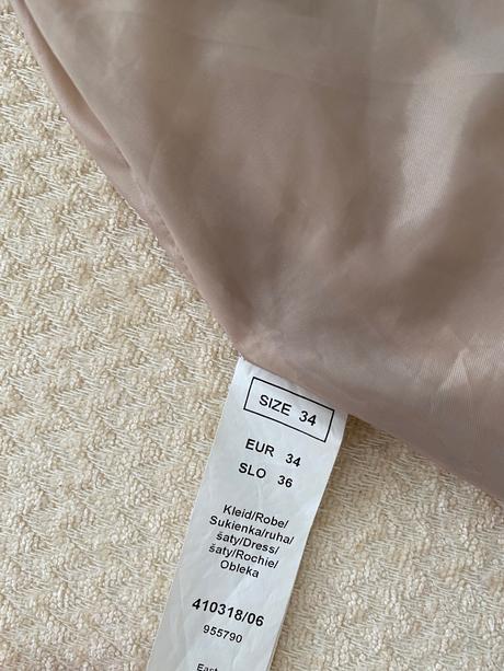 Béžové šaty, orsay,34 / 158 / xs