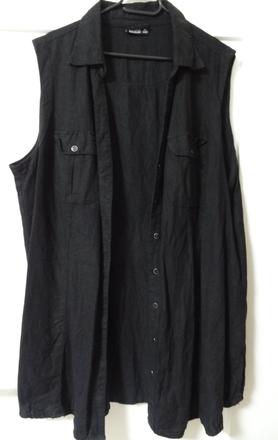 Čierna rifľová vesta, xxl