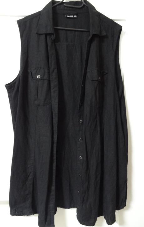 Čierna rifľová vesta, xxl