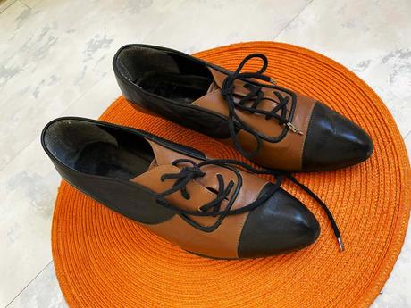 Celokožené retro topánky, 39