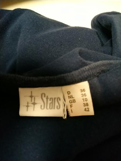Dámsky bavlnený tmavo modrý top, stars, xs