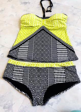 Luxusné tankini s kosticami na boku, marks & spencer,l