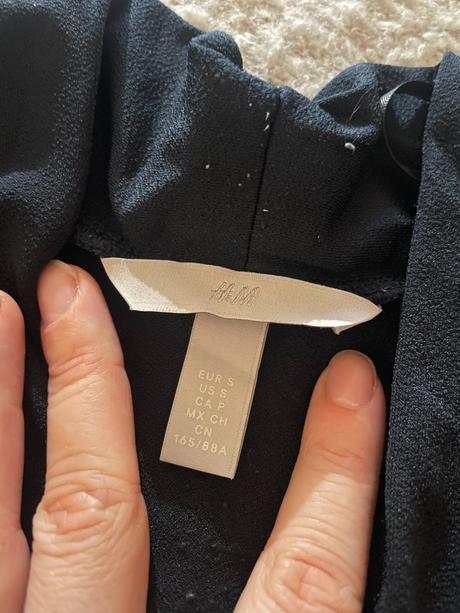 Tmavo modrá blúzka h&m, s, h&m,s