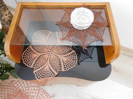 Háčkované hnedá + krémová, 