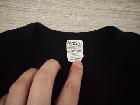 Čierne vrúbkované tričko japitex, japitex,122