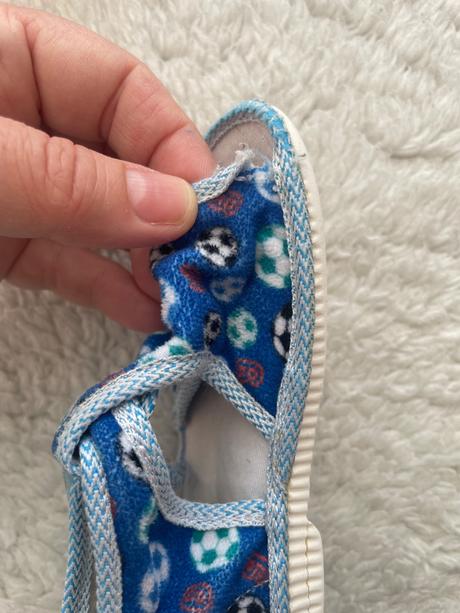 Modre papucky s futb.loptami manik, manik,23