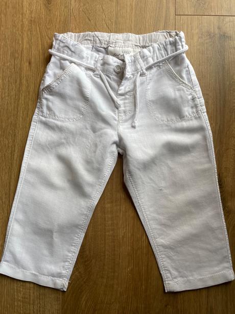 Ľanové nohavice, h&m,86