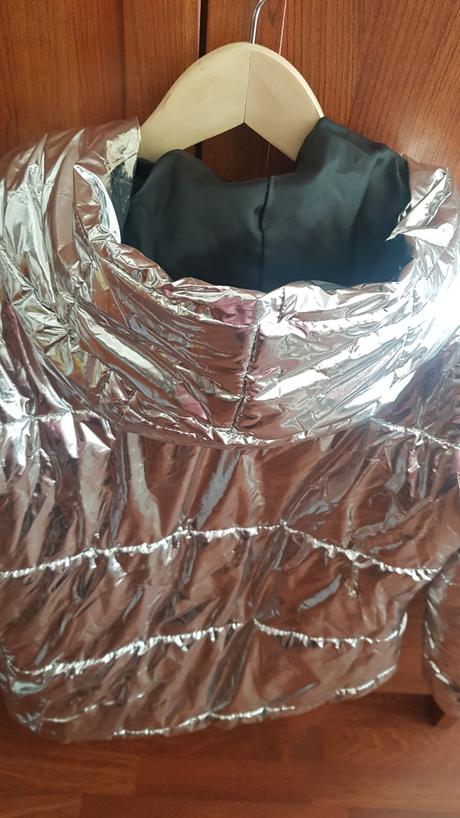 Strieborná zimná bunda lux, 40 / 42 / l / m