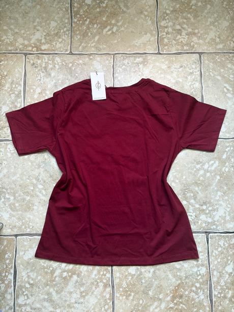 Bordové tričko stradivarius, stradivarius,m