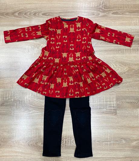 Vianočné šaty s rifličkami, 104