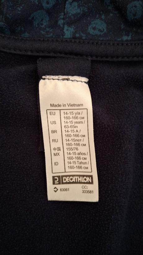 Športová mikina zn. decalthon, decathlon,158