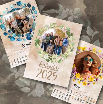 Kvetinkový kalendár rôzne formáty,