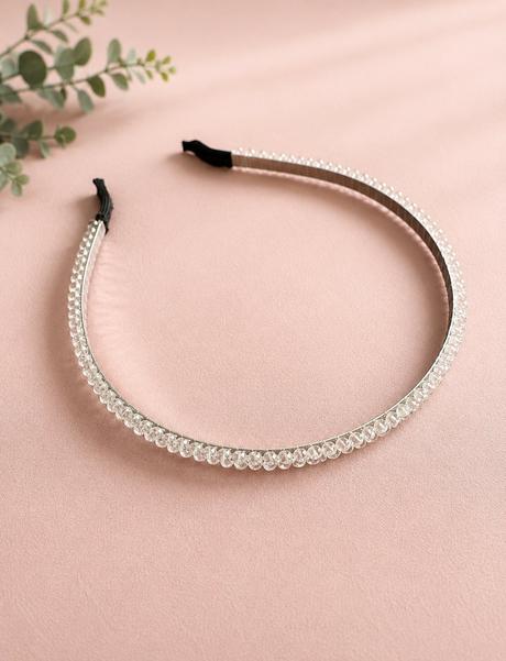 Elegantná čelenka s krištáľovými kamienkami, zara