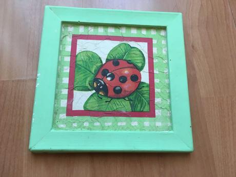 Zelený obraz lienka, 