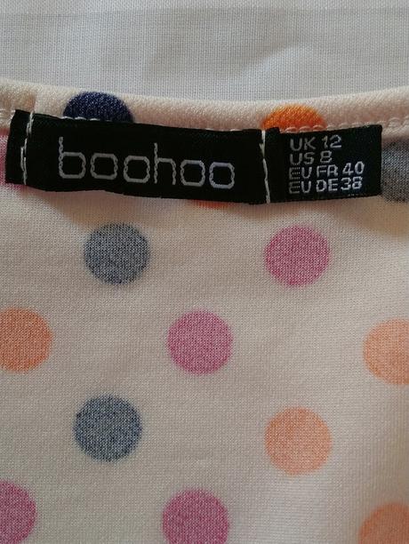 Dámsky elastický bodkovaný letný overal, boohoo, m