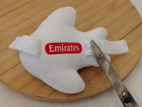 Zberateľské lietadlo emirates s pútkom suchý zips,