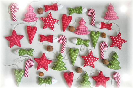 Vianočné ozdoby- červeno-zelené, 