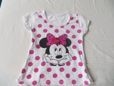 Súprava minnie - ružové legíny plus tričko, 80