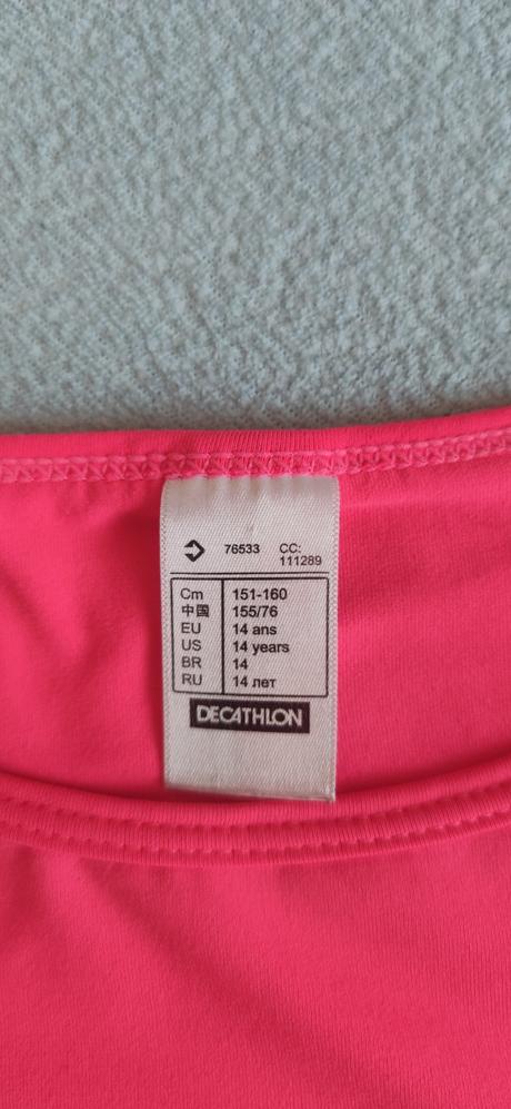 Dievčenské športové tričko, 14 rokov, decathlon,158