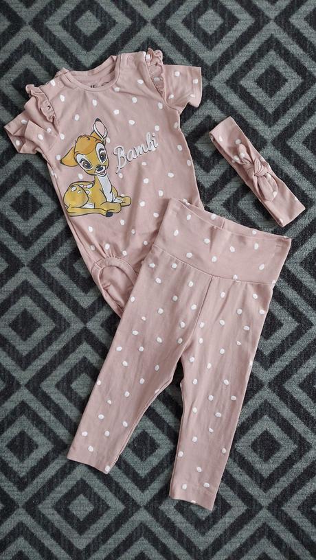 Súprava body+legíny+čelenka, h&m,74