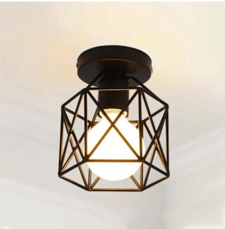 Čierne priemyselné stropné svietidlo,