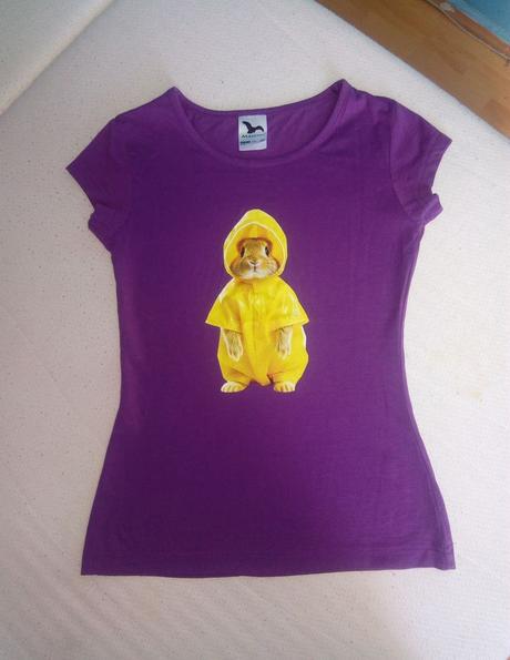 Fialové tričko so zajačikom, xs