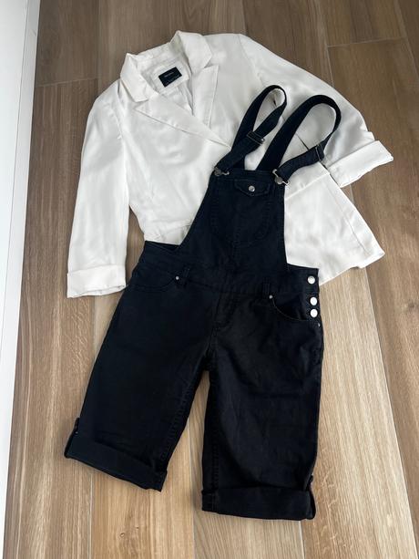 Riflové šortky na traky, h&m,s